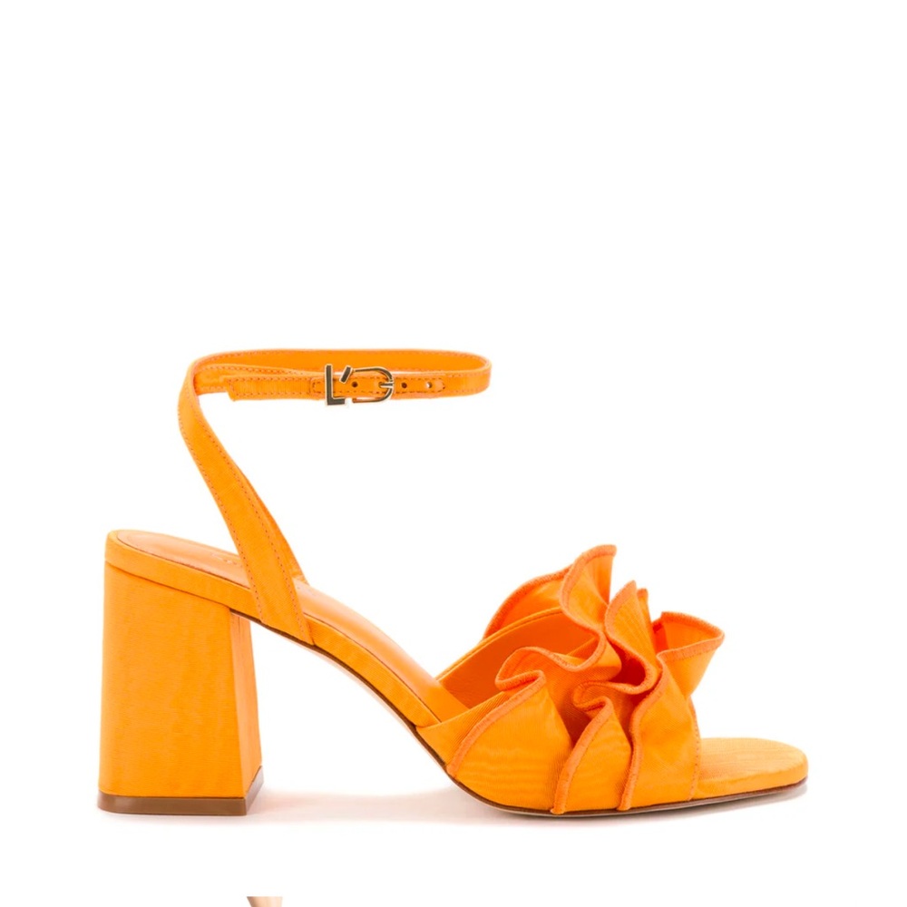 LARROUDÉ
SELENA RUFFLE SANDAL IN MANGO FABRIC - Picture 2 of 5